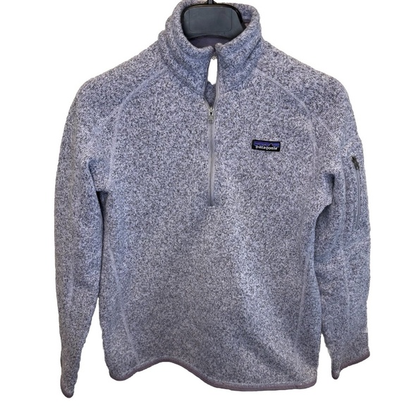 Patagonia Sweaters - Women's Patagonia Better Sweater Zip Knit/ Fleece Pullover Sz M Purple